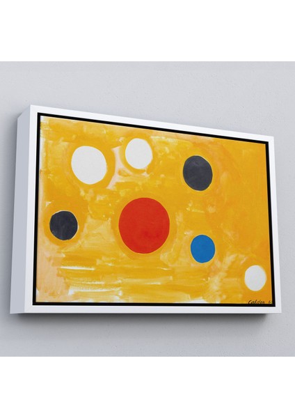 Altın Çerçeveli Alexander Calder - Kozmik Tic Tac Toe Tablo modelleri