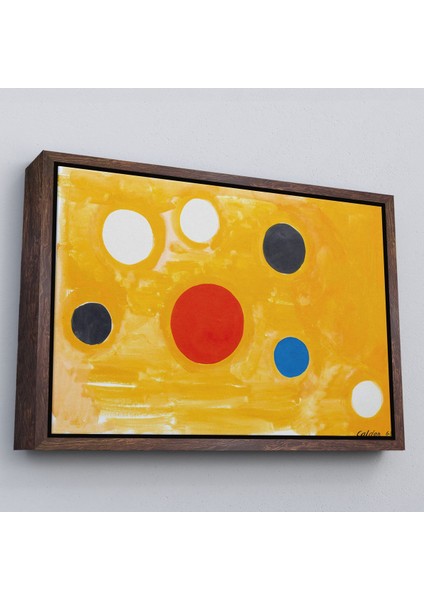 Altın Çerçeveli Alexander Calder - Kozmik Tic Tac Toe Tablo fırsatları