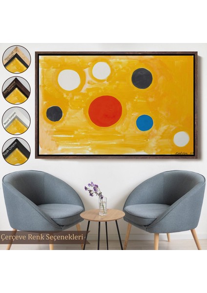 Altın Çerçeveli Alexander Calder - Kozmik Tic Tac Toe Tablo