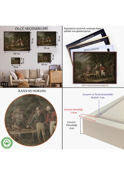 Beyaz Çerçeveli General Francis Marion Bir Ingiliz Subayı Yemeğini Paylaşmaya Davet Eden Tablosu indirimleri