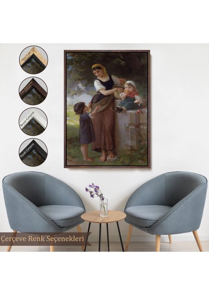 Altın Çerçeveli Bende Istiyorum Diyen Çocuk Dekoratif Duvar Tablosu