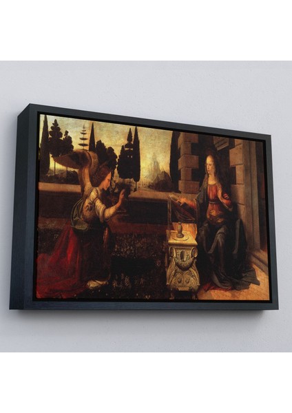 Altın Çerçeveli Leonardo Da Vinci - Duyuru Tablo - Annunciation fiyatları