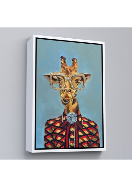 Siyah Çerçeveli Sosyetik Zürafa Dekoratif Duvar Tablosu fiyatları