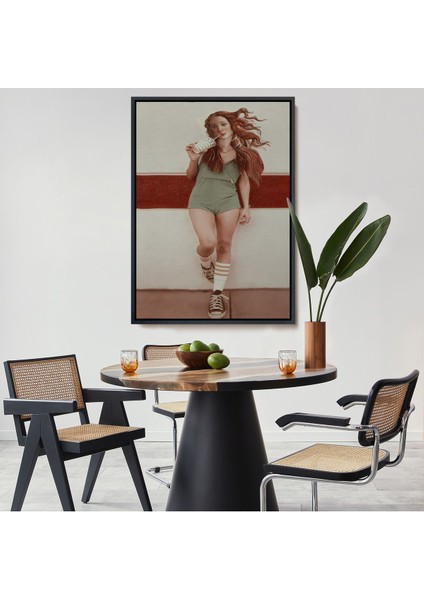 Beyaz Çerçeveli Günümüz Modern Venüsü Dekoratif Duvar Tablosu
