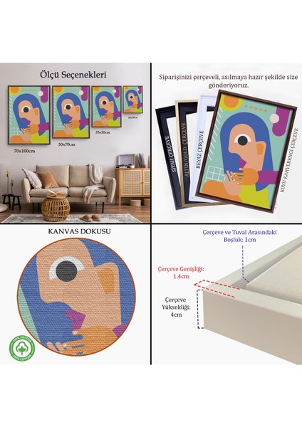 Altın Çerçeveli Ikonik Pop Art Asyalı Kadın Tablosu indirimleri