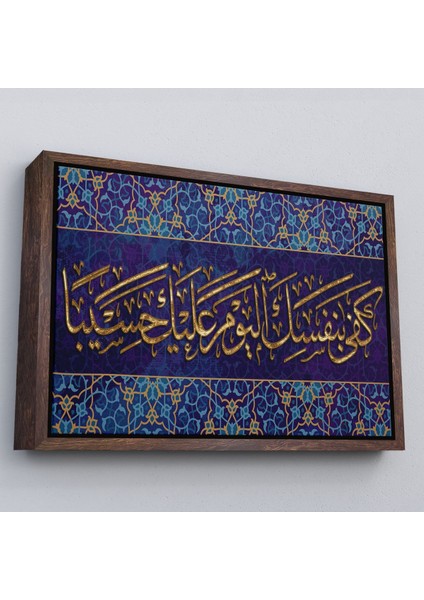 Siyah Çerçeveli Bügün Hesap Görücü Olarak Sen Kendıne Yetersın, Yazılı Dekoratif Kanvas Tablo modelleri