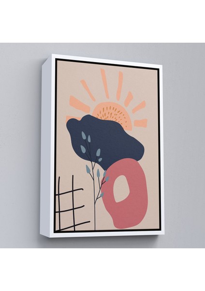 Altın Çerçeveli Soyut Güneş Tablosu modelleri