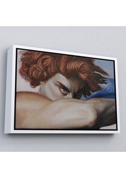 Beyaz Çerçeveli Düşmüş Meleğin Gözyaşları Tablosu, Alexandre Cabanel Fallen Angel's Eyes Tablosu