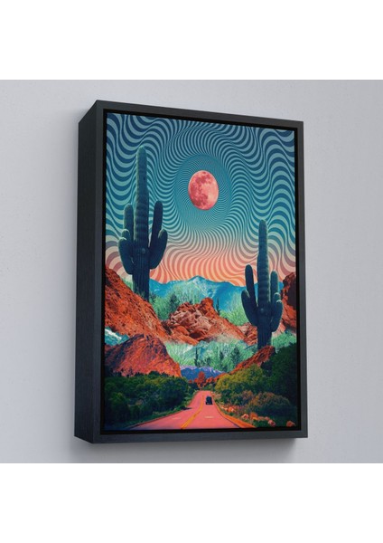 Altın Çerçeveli Amerika Kolarado Yol Manzarası Duvar Tablosu fiyatları