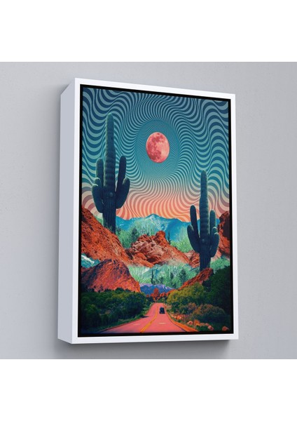 Altın Çerçeveli Amerika Kolarado Yol Manzarası Duvar Tablosu modelleri