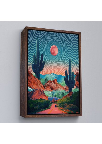 Altın Çerçeveli Amerika Kolarado Yol Manzarası Duvar Tablosu fırsatları