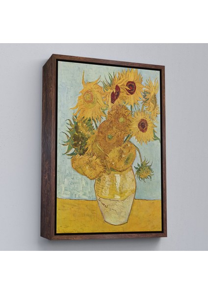 Beyaz Çerçeveli Vincent Van Gogh Ayçiçekleri Isimli Eseri Kanvas Tablo fiyatları