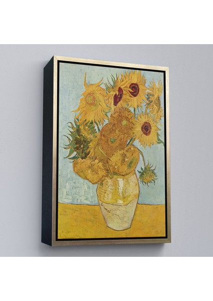 Beyaz Çerçeveli Vincent Van Gogh Ayçiçekleri Isimli Eseri Kanvas Tablo modelleri