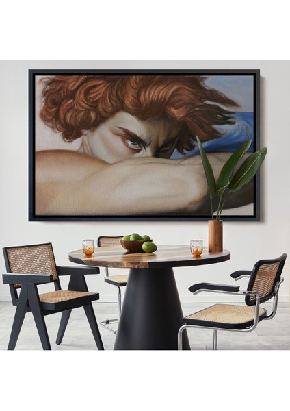 Beyaz Çerçeveli Düşmüş Meleğin Gözyaşları Tablosu, Alexandre Cabanel Fallen Angel's Eyes Tablosu