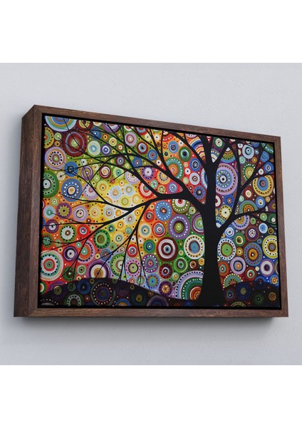 Çerçeveli Sürreal Ağaçtaki Renkler Senfonisi TABLOSU-6645 fiyatları