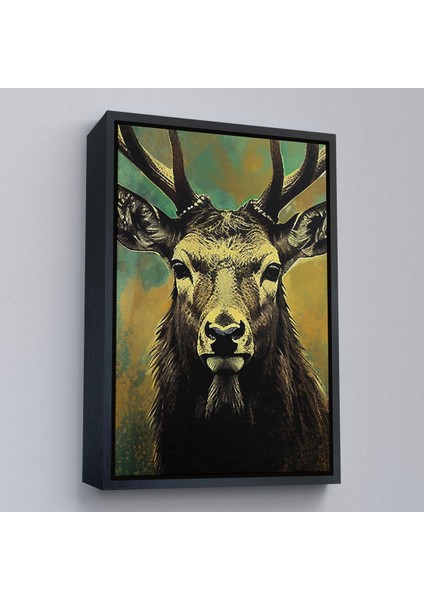 Altın Çerçeveli Iri Geyik Kafası Tablosu fiyatları