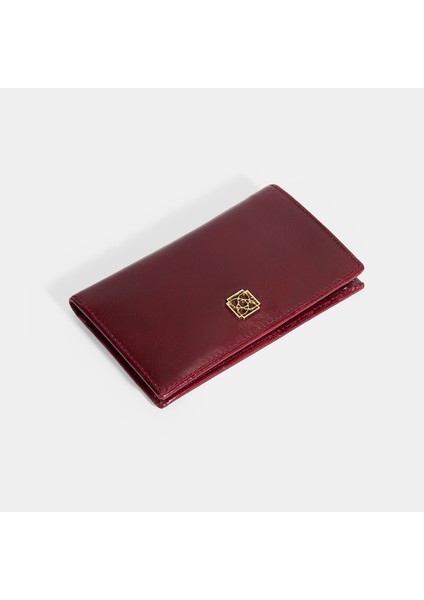 Kadın Bordo Deri Cüzdan