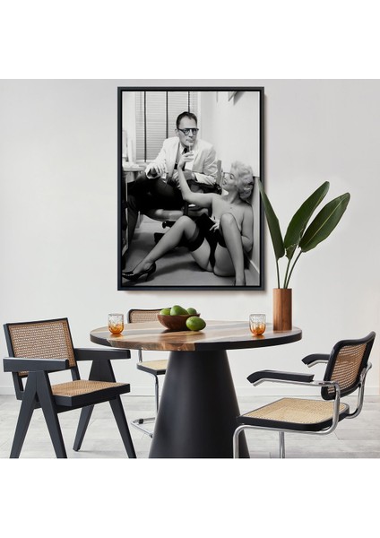 Siyah Çerçeveli Marilyn Monroe ile Arthur Miller Duvar Tablosu