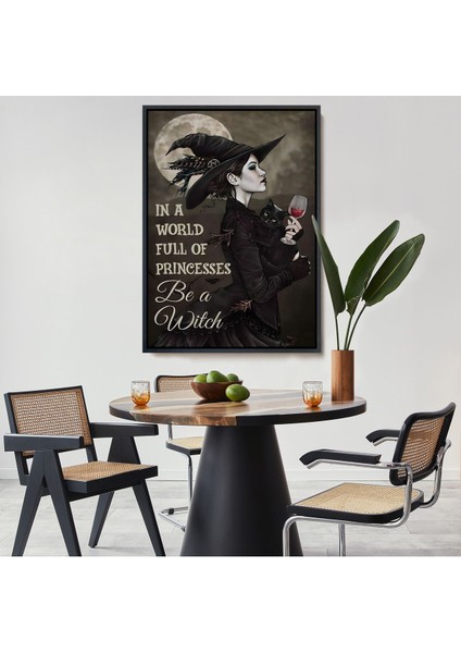 Altın Çerçeveli In A World Full Of Princsses Be A Witch, Prensesle Dolu Bir Dünyada Cadı Ol Tablo