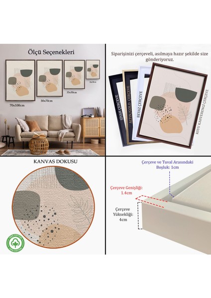 Altın Çerçeveli Iskandinav Soyut Tablo indirimleri