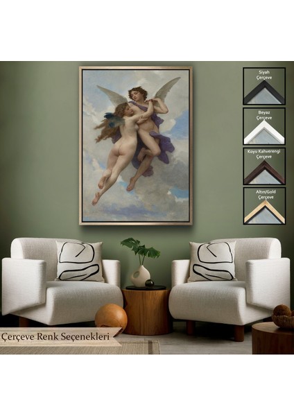 Siyah Çerçeveli William Adolphe Bouguereau Tarafından 1890 Yılında Yapılmış Kanvas Tablo