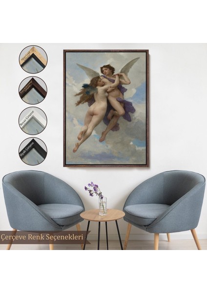 Siyah Çerçeveli William Adolphe Bouguereau Tarafından 1890 Yılında Yapılmış Kanvas Tablo