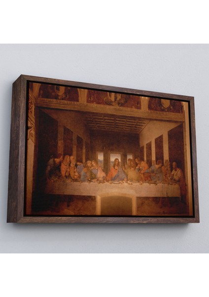Beyaz Çerçeveli Da Vinci'nin Son Akşam Yemeği Kanvas Tablo fiyatları