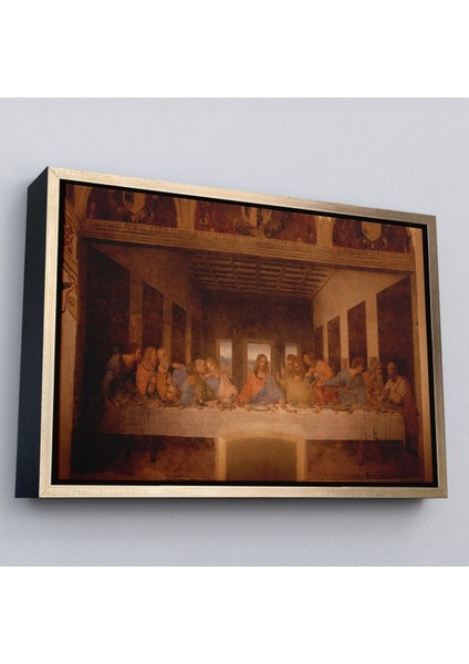 Beyaz Çerçeveli Da Vinci'nin Son Akşam Yemeği Kanvas Tablo modelleri