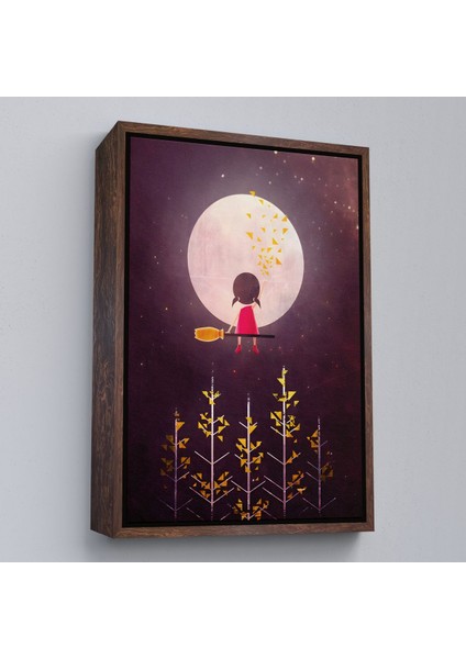 Kahverengi Çerçeveli Küçük Bir Gece Gezgini Tablosu