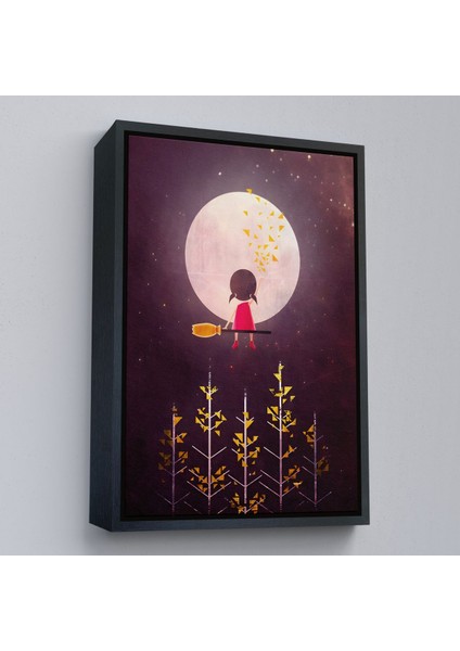 Kahverengi Çerçeveli Küçük Bir Gece Gezgini Tablosu modelleri