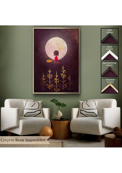 Kahverengi Çerçeveli Küçük Bir Gece Gezgini Tablosu