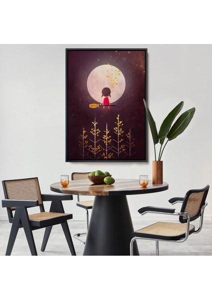 Kahverengi Çerçeveli Küçük Bir Gece Gezgini Tablosu