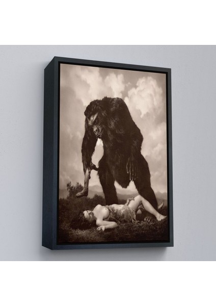 Siyah Çerçeveli William Mortensen Lamour 1934, Amerikan Grotesk Tuval Kanvas Tablo