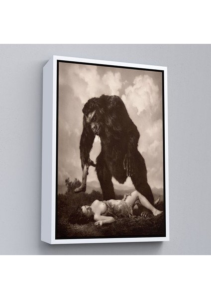 Siyah Çerçeveli William Mortensen Lamour 1934, Amerikan Grotesk Tuval Kanvas Tablo fiyatları