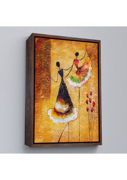 Beyaz Çerçeveli Dans Eden Kadınlar Tablosu fiyatları