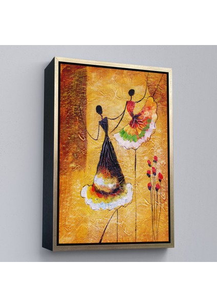 Beyaz Çerçeveli Dans Eden Kadınlar Tablosu modelleri