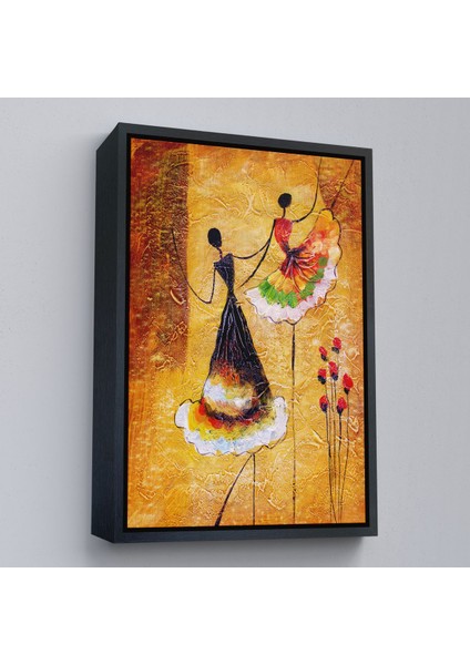 Beyaz Çerçeveli Dans Eden Kadınlar Tablosu fırsatları