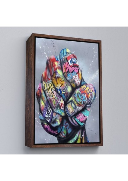 Altın Çerçeveli Punch Banksy Kanvas Tablo fırsatları
