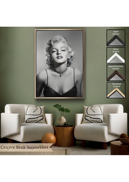 Beyaz Çerçeveli Marilyn Monroe Tablosu