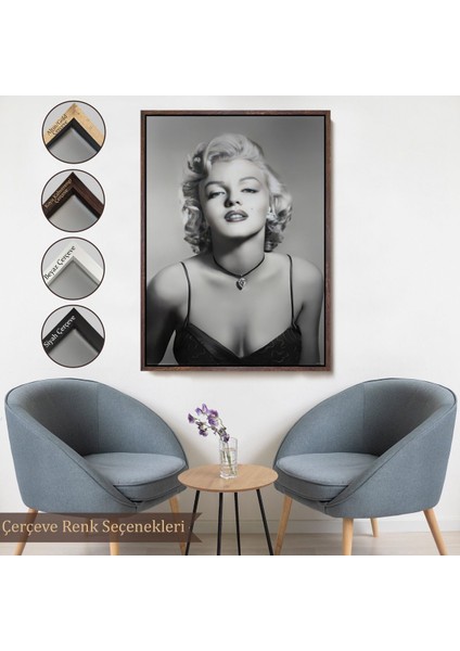 Beyaz Çerçeveli Marilyn Monroe Tablosu