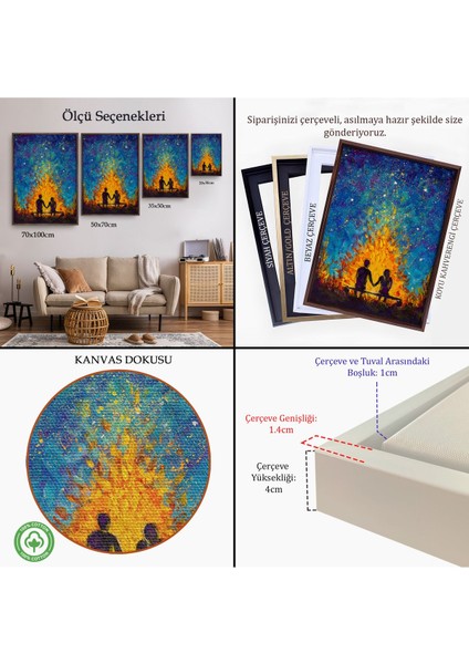 Beyaz Çerçeveli Nevruz Ateşini Izleyen Aşıklar Tablosu indirimleri