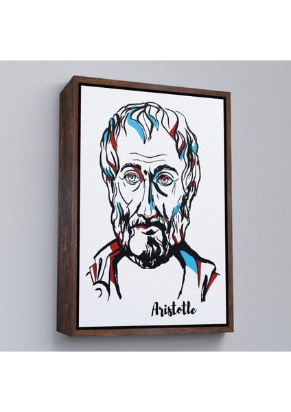 Beyaz Çerçeveli Aristoteles Dekoratif Kanvas Tablo fiyatları