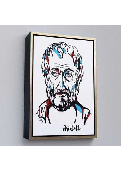 Beyaz Çerçeveli Aristoteles Dekoratif Kanvas Tablo modelleri
