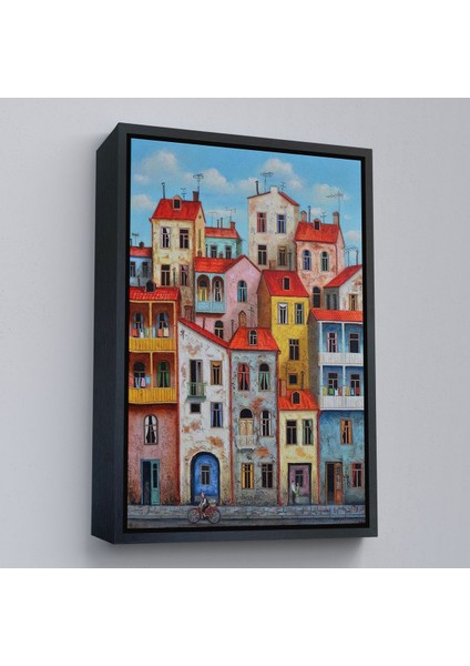 Altın Çerçeveli Eski Gürcistan Tiflis Şehir Manzara Tablosu fiyatları