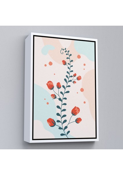 Siyah Çerçeveli Renkli Çiçek Tablosu fiyatları