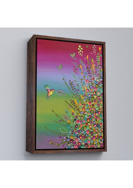 Beyaz Çerçeveli Gizli Bahçe Dekoatif Duvar Tablosu fiyatları