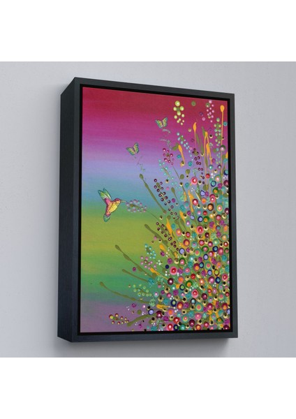 Beyaz Çerçeveli Gizli Bahçe Dekoatif Duvar Tablosu fırsatları