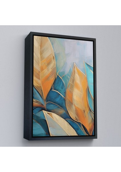 Altın Çerçeveli Renkli Yaprak Tablosu fiyatları