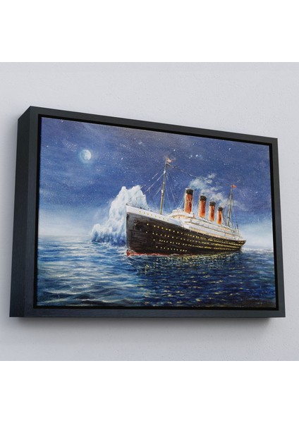 Kahverengi Çerçeveli Titanik Gece Manzarası Duvar Tablosu modelleri