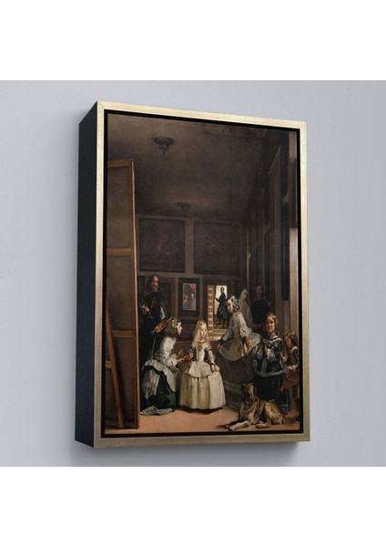 Altın Çerçeveli Las Meninas-Diego Velázquez Klasik Sanat Kanvas Tablo